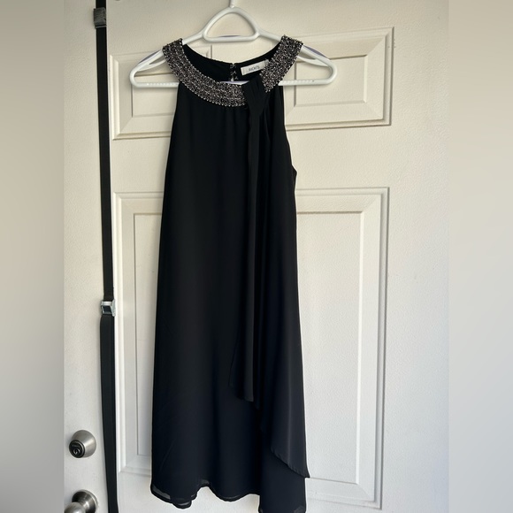 BNWT Rickis Black A Line Chiffon Flowy Holiday Dress size 0 - Picture 1 of 8